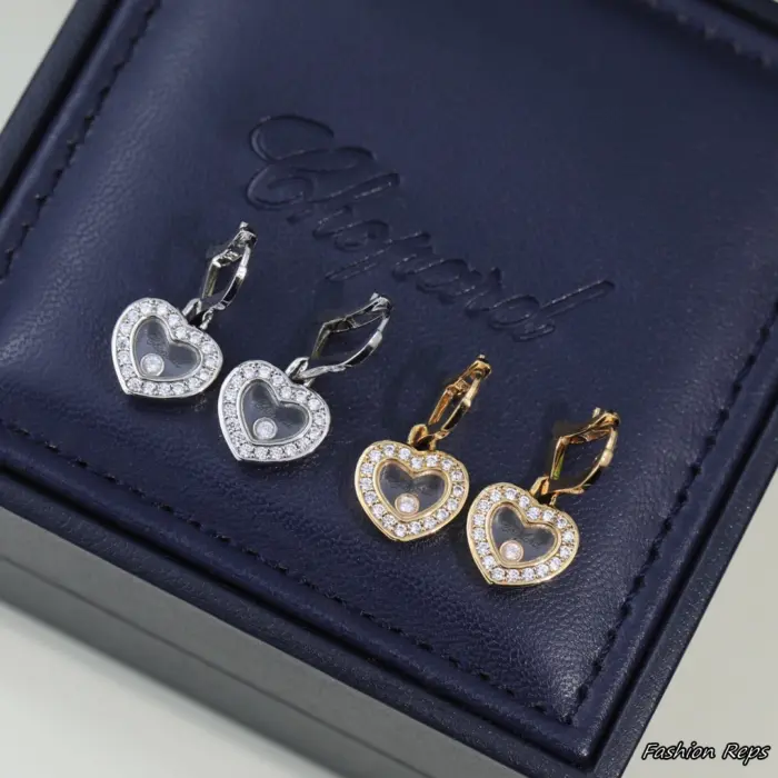 Chopard Happy Diamonds Icons Heart Drop Earrings In 2 Colors