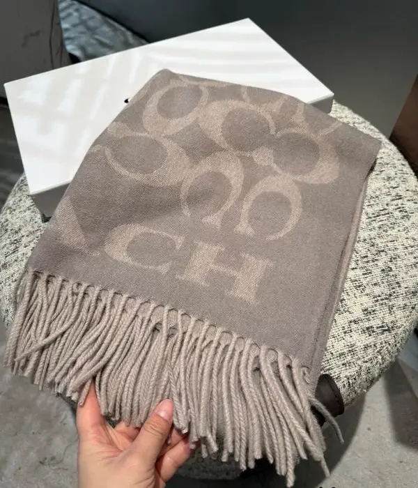 Coach Signature Monogram Scarfs With Iconic Repeating C Pattern In Different Colors