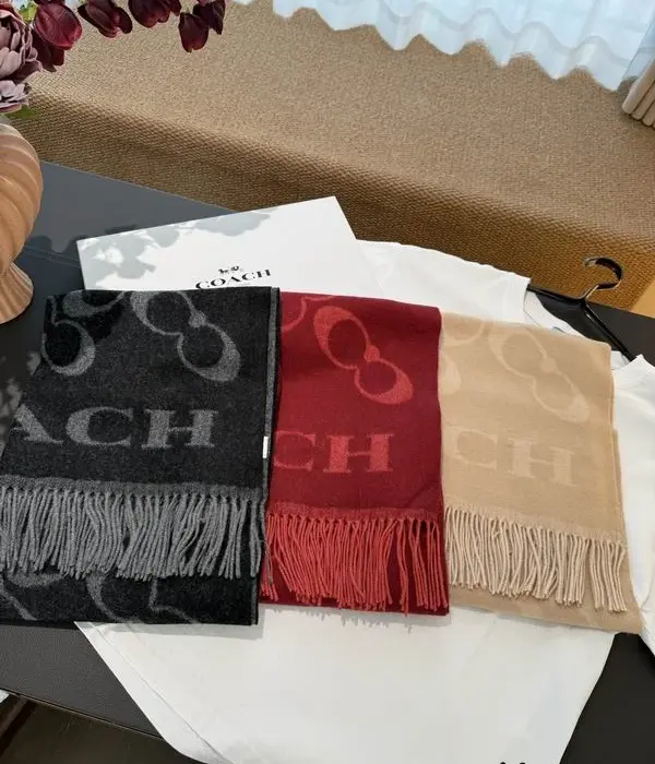 Coach Signature Oversized Scarfs In 2 Colors