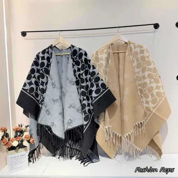 Coach Reversible Classic Monogram Pattern Scarfs In 2 Colors