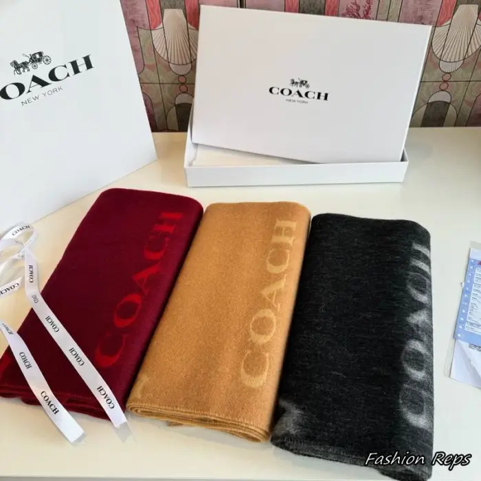 Coach Reversible Signature Cashmere Scarf In 2 Colors