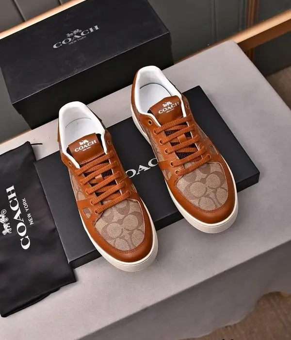 Coach Clip Court Monogram Canvas Sneakers