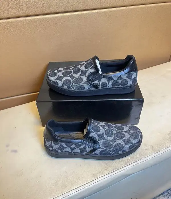 Coach Slip On Sneakers With Signature C Jacquard Monogram Pattern In 2 Colors
