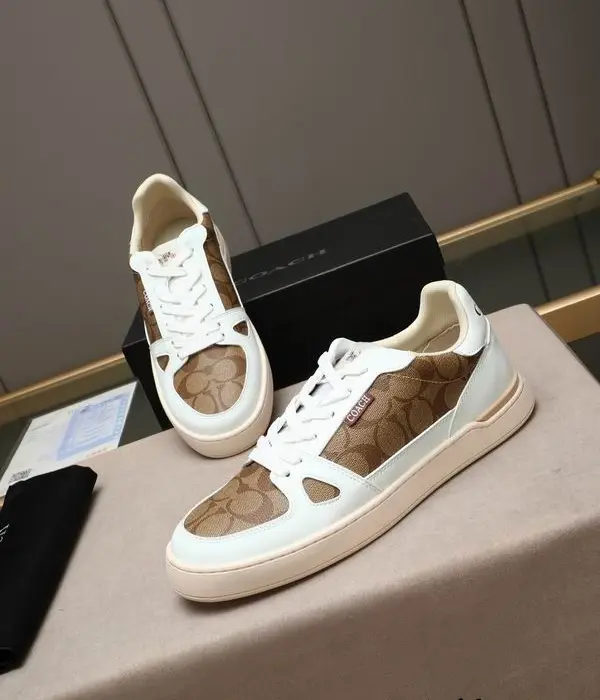 Coach Clip Court Monogram Canvas Low Top Sneakers