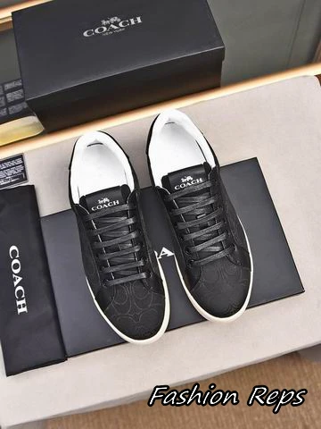 Coach Low Top Signature Monogram Pattern Sneakers In 2 Colors