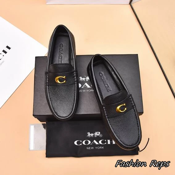Coach Loafers With Distinctive Gold Tone C Hardware