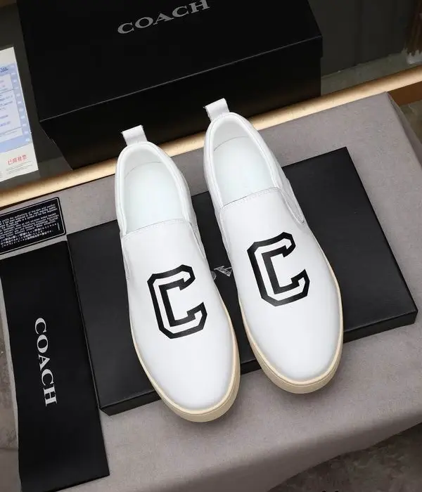 Coach Slip On Trainers With Bold Varsity Style C Logo In 2 Colors