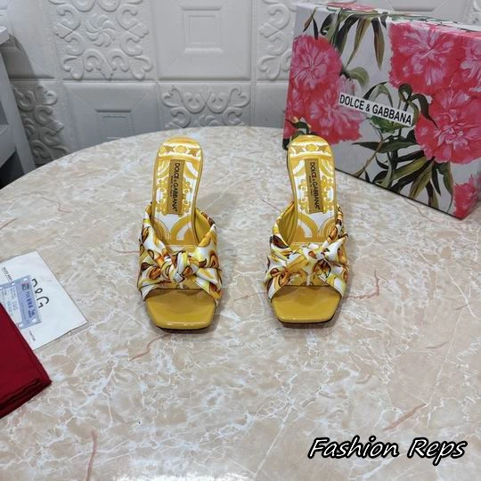 Dolce & Gabbana Patterned Knotted Strap Heels In Different Colors