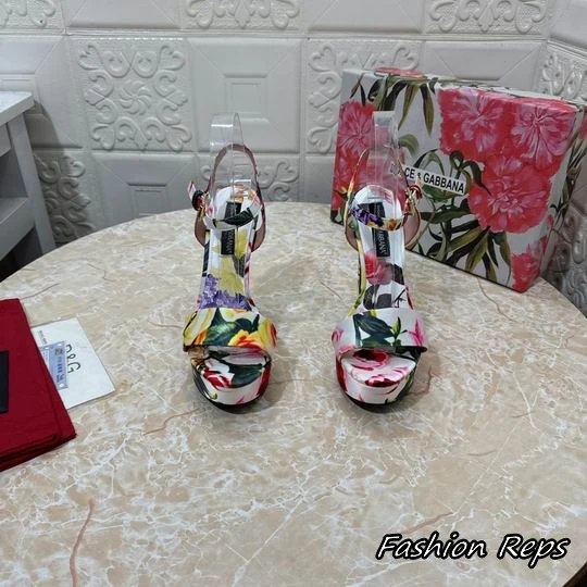 Dolce & Gabbana Floral Platform Heels In Multiple Colors