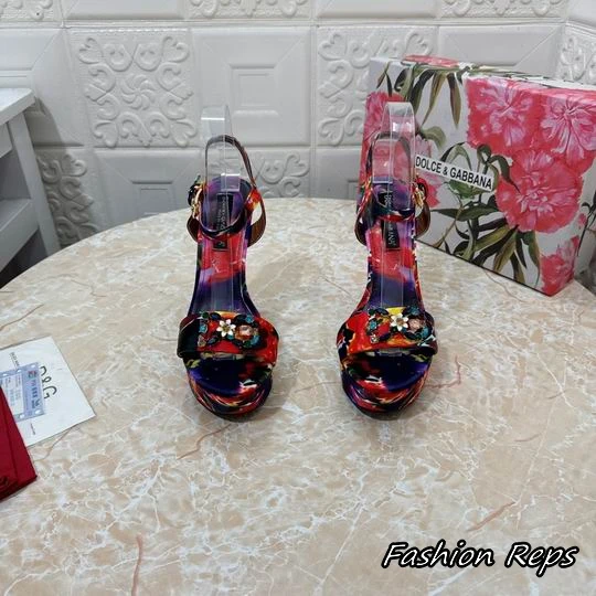 Dolce & Gabbana Floral Print Platform High Heels In Multiple Colors