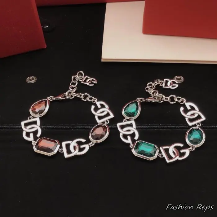 Dolce & Gabbana Holiday DG Logo Crystal Bracelets In 2 Colors