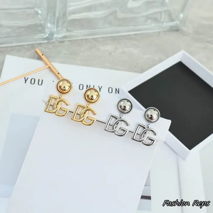 Dolce & Gabbana DG Logo Drop Earrings In 2 Colors