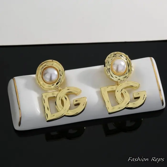 Dolce & Gabbana DG Logo Cabochon Drop Earrings