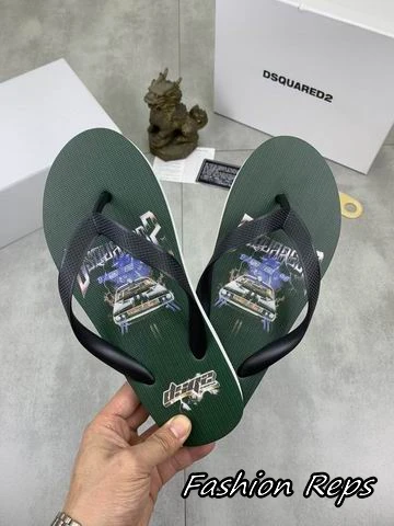 Dsquared2 Flip Flops Graphic Print Sliders