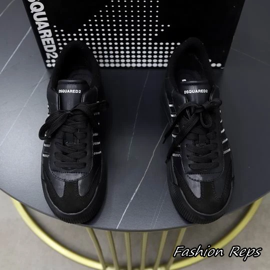 Dsquared2 New Jersey Sneakers With Striped Side Tape Detailing In 2 Colors