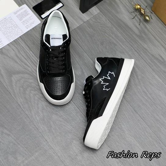 DSQUARED2 New Jersey Sneakers With Maple Leaf Embroidered