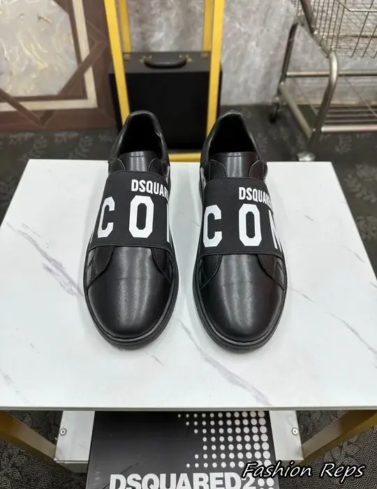 DSQUARED2 Slip On Sneakers With Prominent Wide Elastic Band In 2 Colors