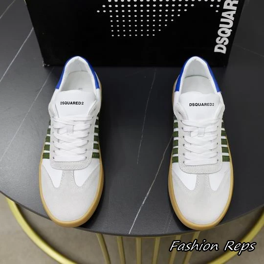 DSQUARED2 Low Top Sneakers With Side Stripes In Different Colors