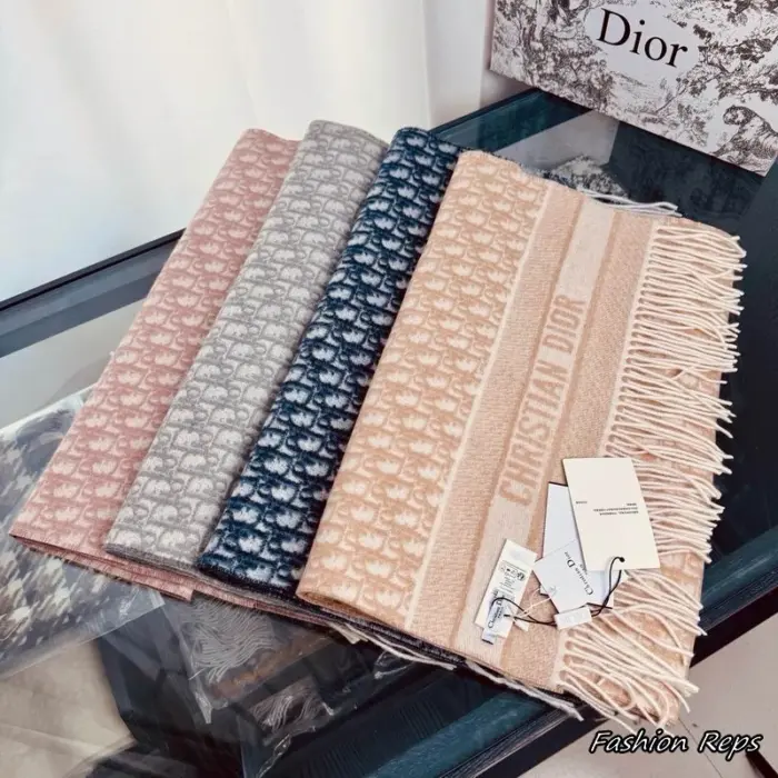 Christian Dior Oblique Monogram Scarfs In Multiple Colors