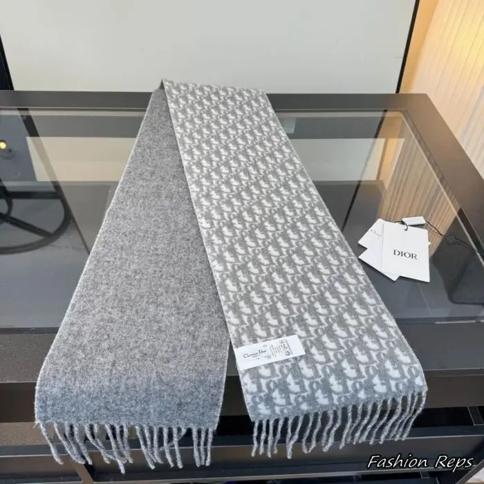 Christian Dior Oblique Fringed Scarf