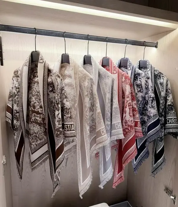 Christian Dior Toile De Jouy Fringed Scarfs In Multiple Colors
