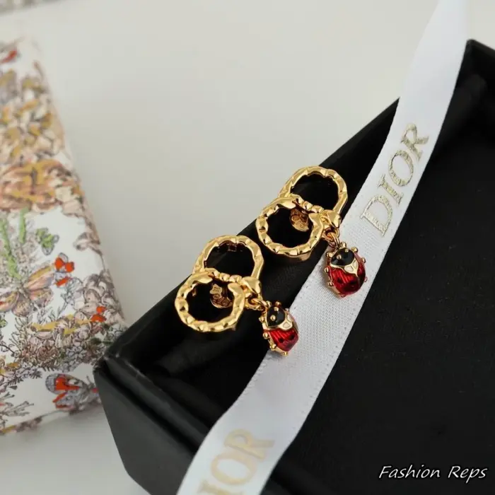 Dior Qixi CD Lady Twist Earrings