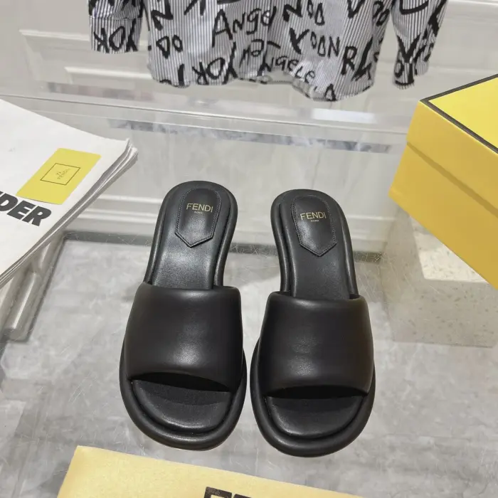 Fendi Women's Wide Strap Sliders In Multiple Colors