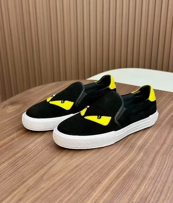 Fendi Slip On Casual Shoes With Signature Monster Eye In 2 Colors