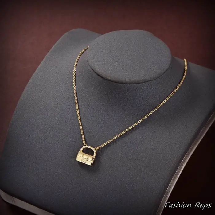 Fendi Baguette Micro Bag Pendant Necklace