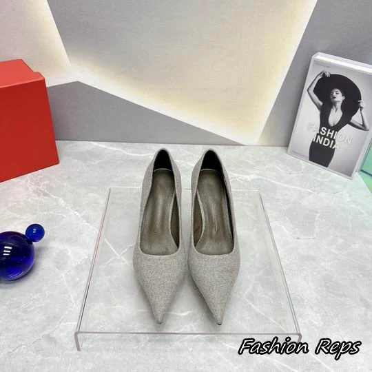 Ferragamo Silver Textured Pointed Toe Heels