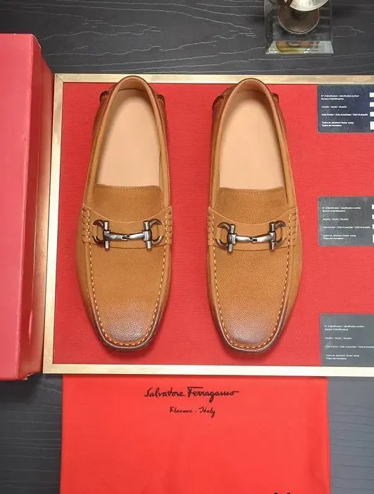 Ferragamo Leather Loafers With Metal Horsebit