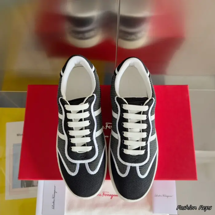 Ferragamo Achille 1 Mesh Sneakers In Multiple Colors