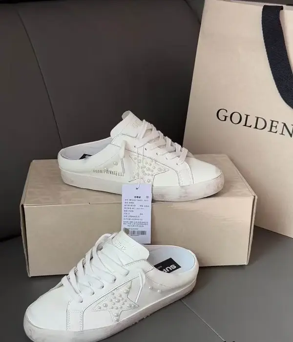 Golden Goose Super Star Men's Mules With Star Motif Pearls