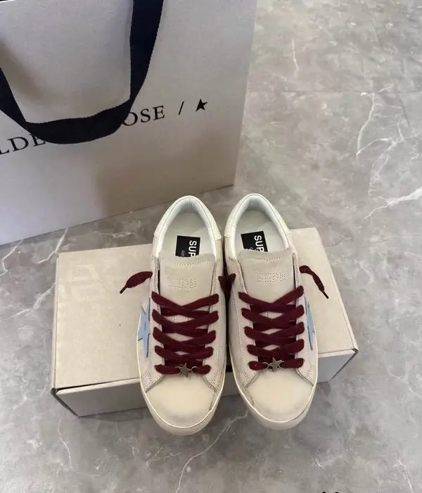 Golden Goose Super Star Men's Sneakers With Light Blue Side Star
