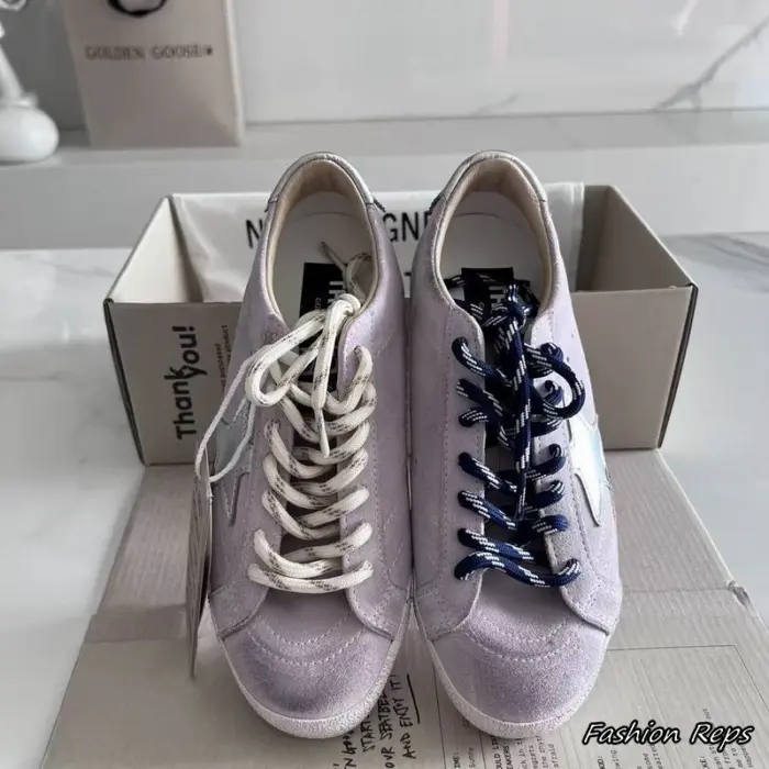 Golden Goose Ball Star Men's Sneakers In Soft Lavender Suede Finish