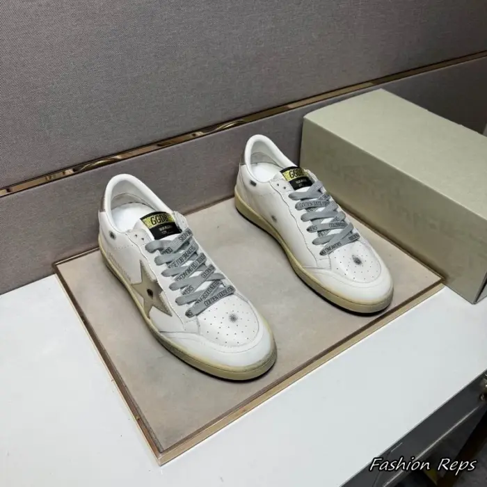 Golden Goose Ball Star Men's Sneakers With Metallic Gold Star