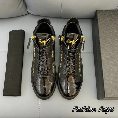 Giuseppe Zanotti Kriss Croc High Top Sneakers In Black