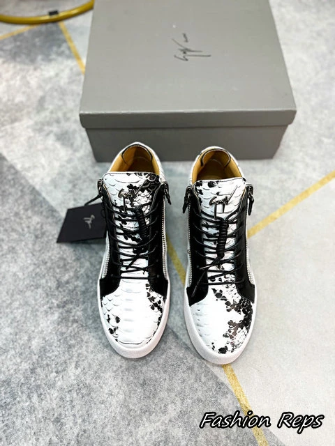 Giuseppe Zanotti Black & White Pattern Sneakers