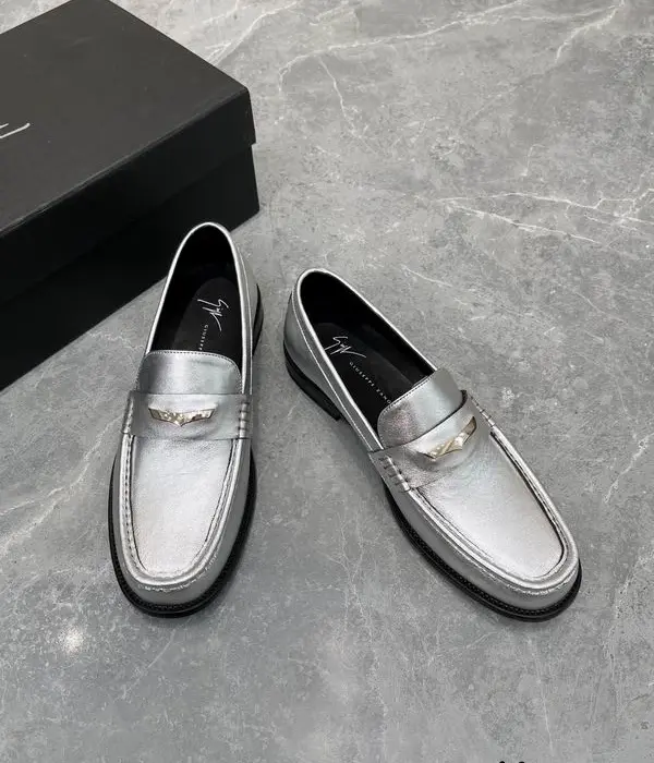 Giuseppe Zanotti Metallic Penny Loafers In Different Colors