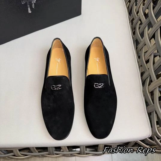 Giuseppe Zanotti Imrham Suede Loafers With Metallic GZ Logo
