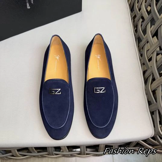 Giuseppe Zanotti Suede Silver Tone Hardware Loafers In 2 Colors