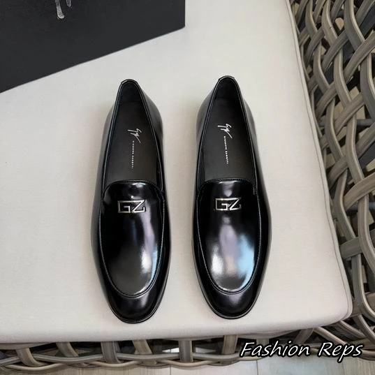 Giuseppe Zanotti Prominent Silver GZ Logo Loafers In 2 Colors