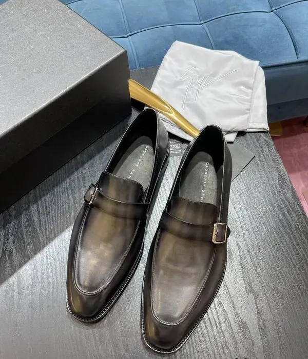 Giuseppe Zanotti Leather Monk Strap Loafers