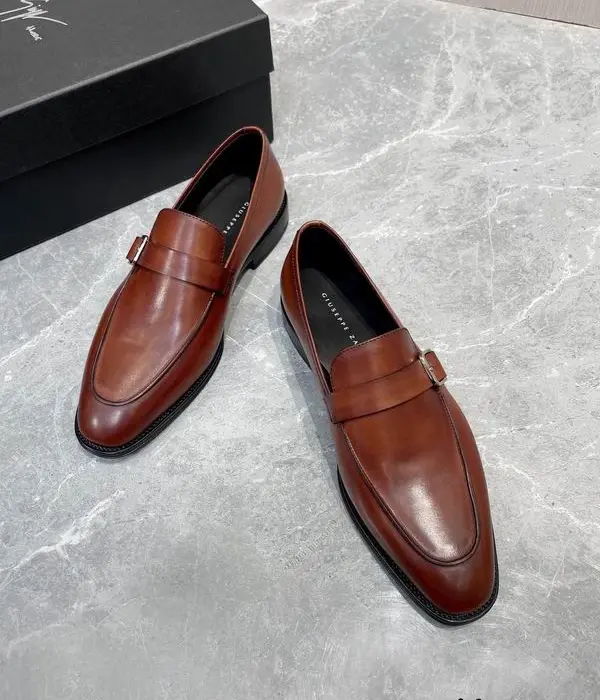 Giuseppe Zanotti Monk Strap Loafers With Side Buckle Detail In 2 Colors