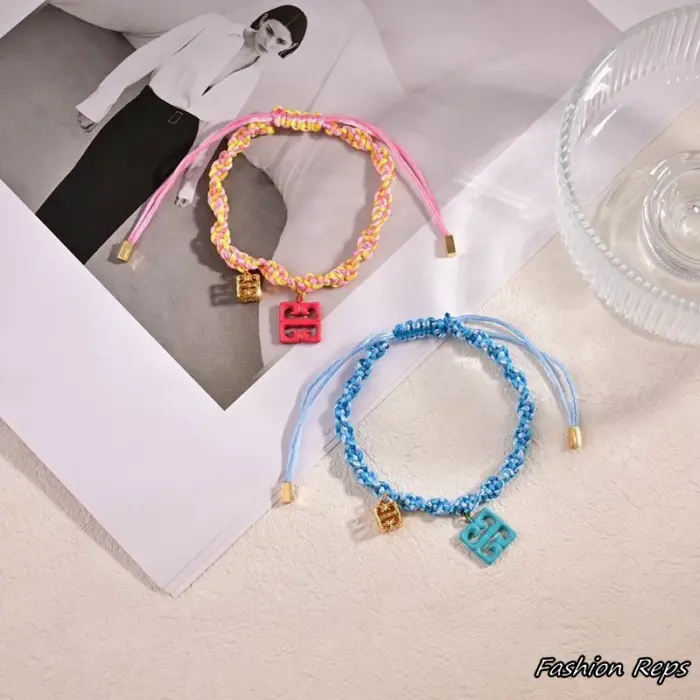Givenchy 4G Liquid Resin Braided Cord Bracelet In 2 Colors