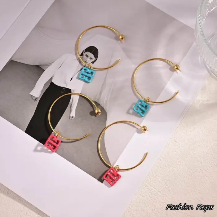 Givenchy Resin 4G Liquid Hoop Earrings In 2 Colors