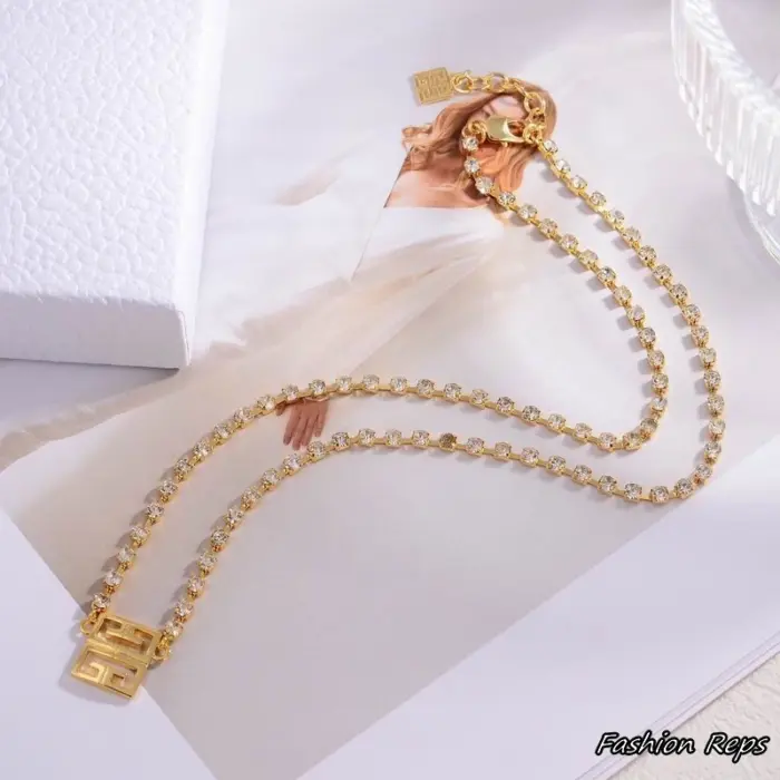 Givenchy 4G Crystal Tennis Pendant Necklace