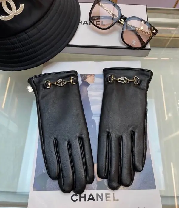 Gucci Interlocking G Horsebit Leather Gloves
