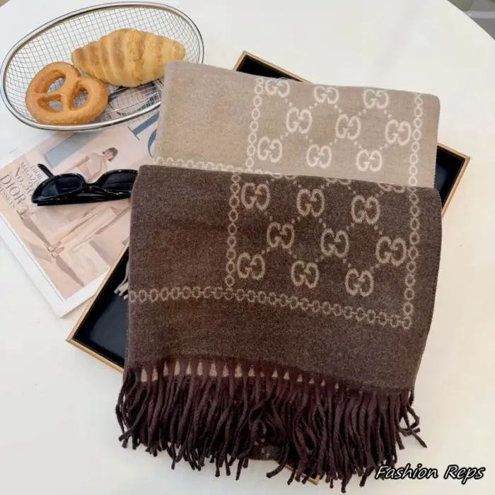 Gucci GG Cashmere Scarf In 2 Colors