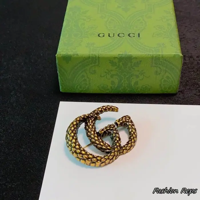 Gucci Textured GG Snake Brooch
